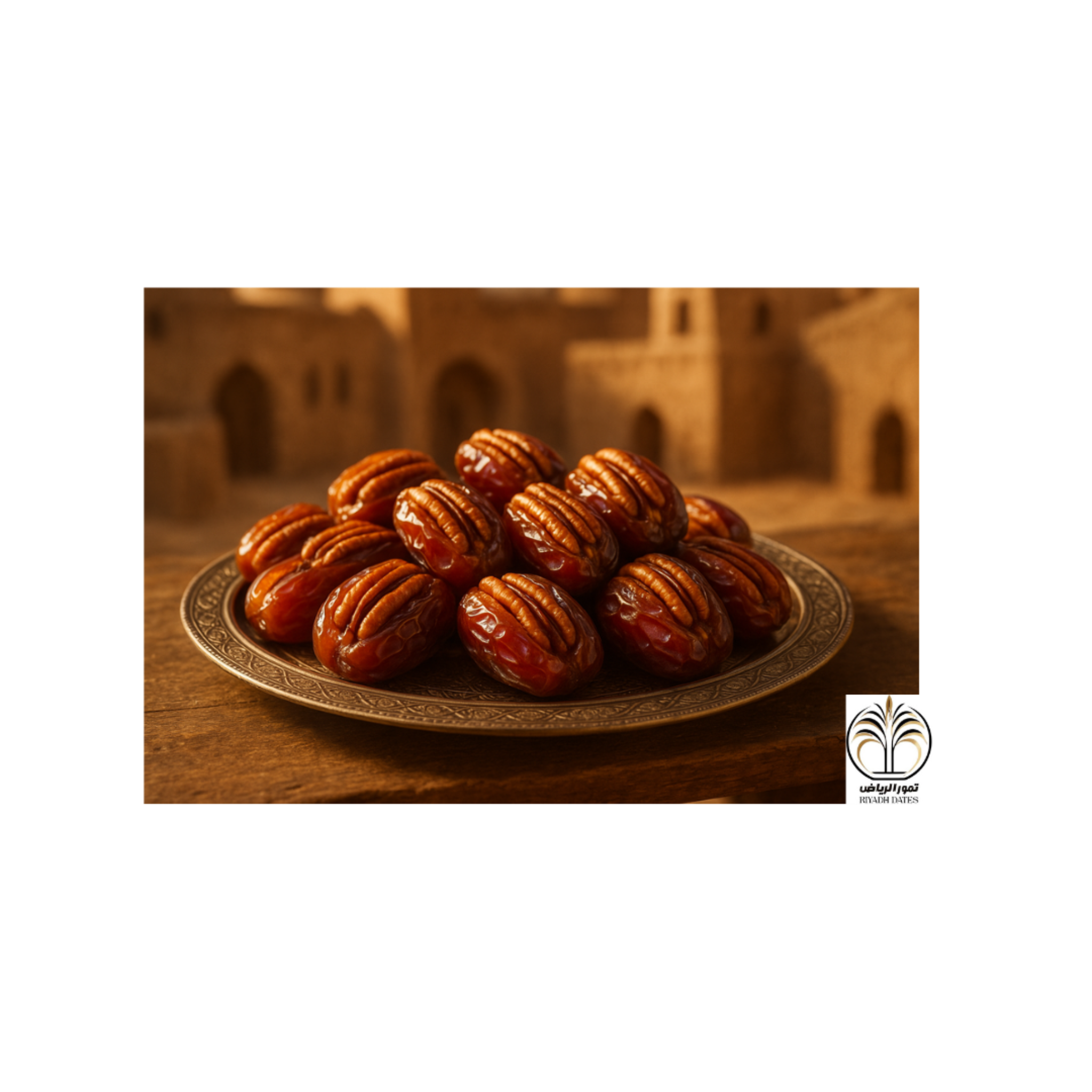 Riyadh Dates – Premium Filled Kholas Dates with Caramelised Pecans